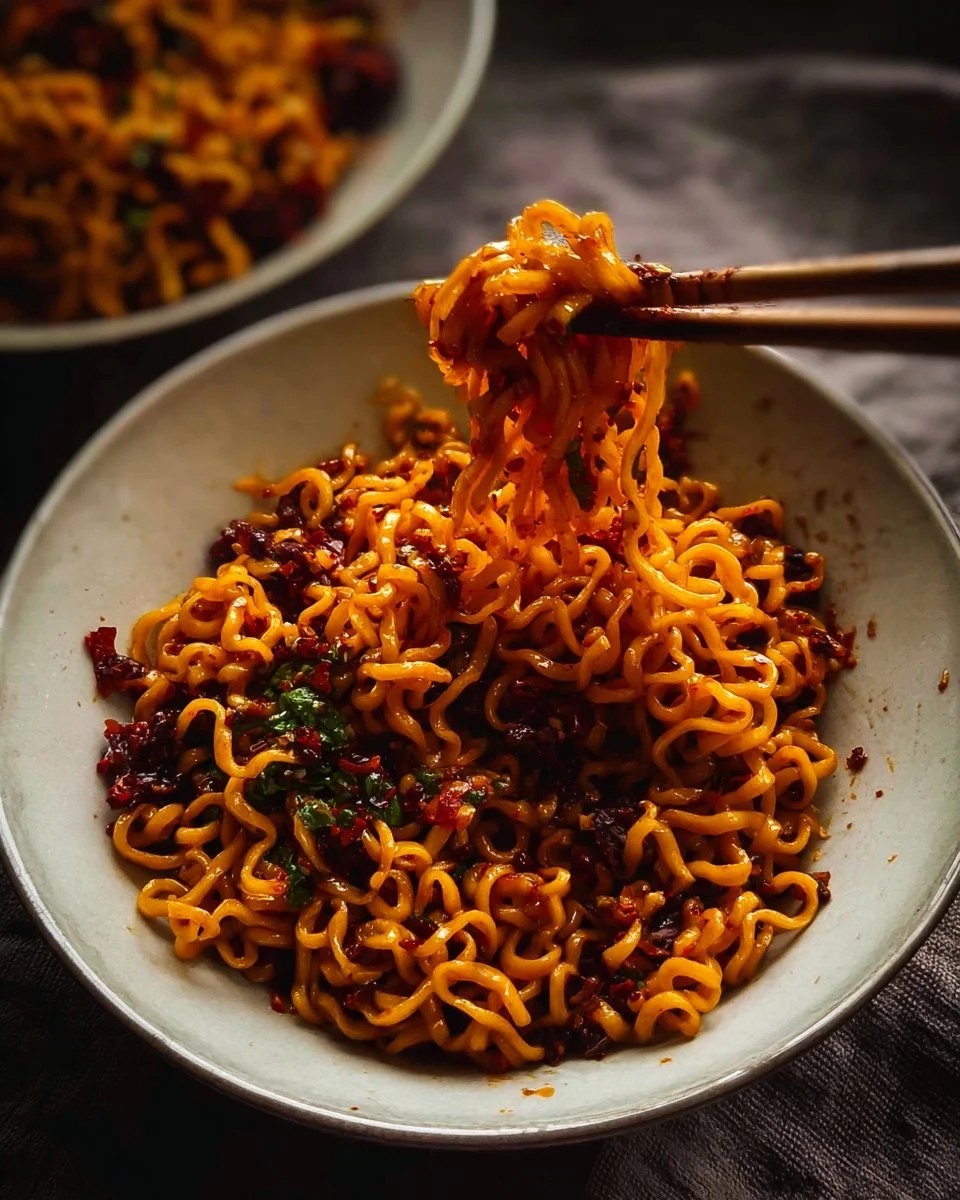 Pittige Pindanoedels (Chili Crisp Noodles)